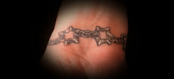 tatuajes de cadena para la pulsera