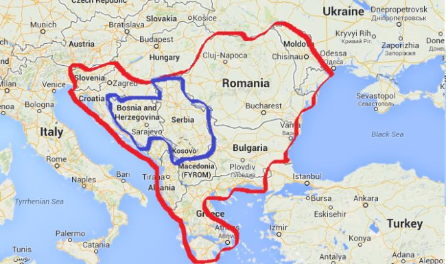 Quels pays forment la péninsule des Balkans?