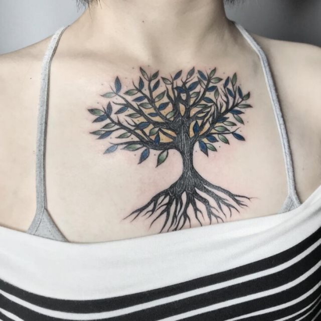 tattoo feminin arbre 22