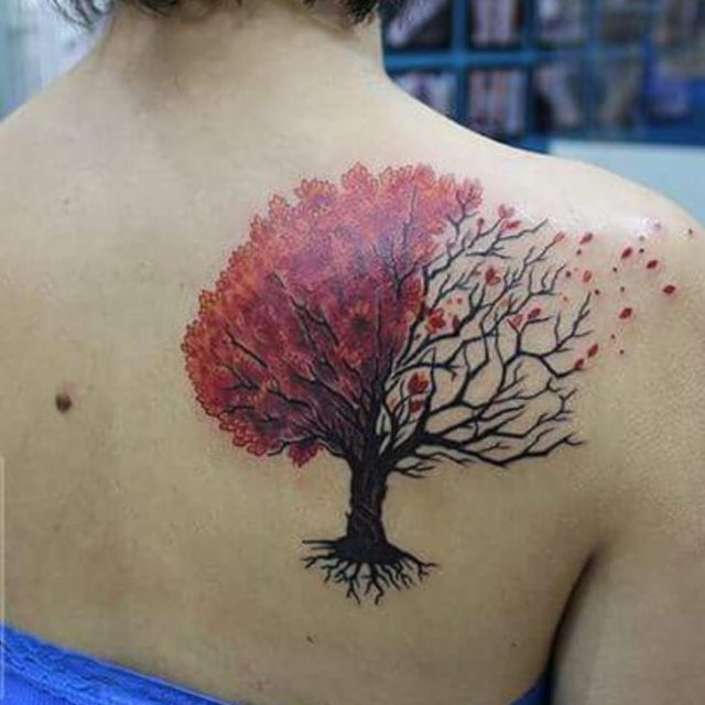 tattoo feminin arbre 33