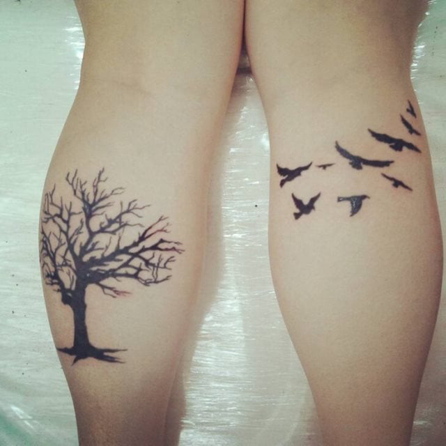 tattoo feminin arbre 60