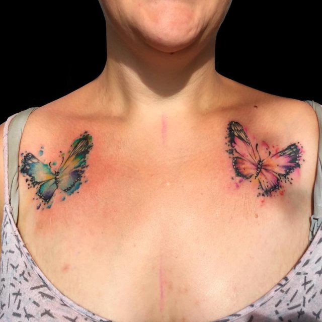 tattoo feminin de papillon 136