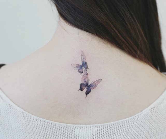 tattoo feminin de papillon 37