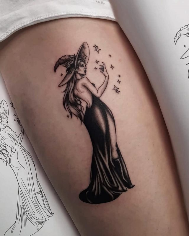 tattoo feminin de sorciere 38