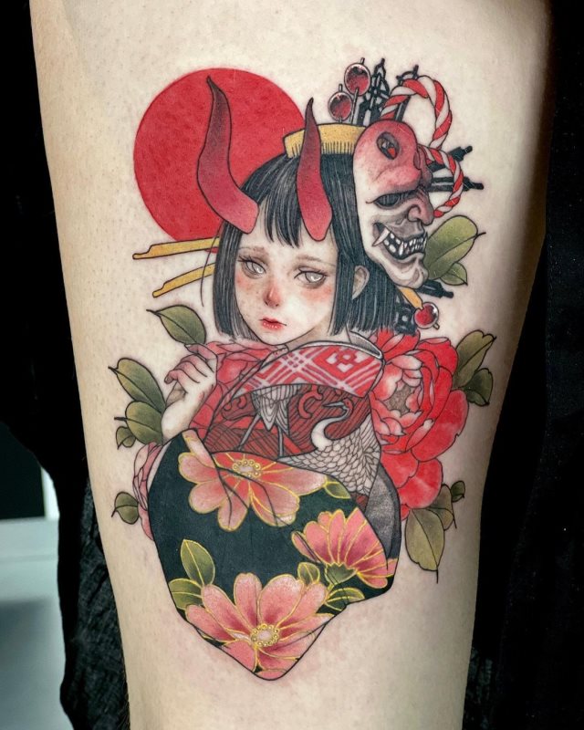 tattoo feminin japonais 22