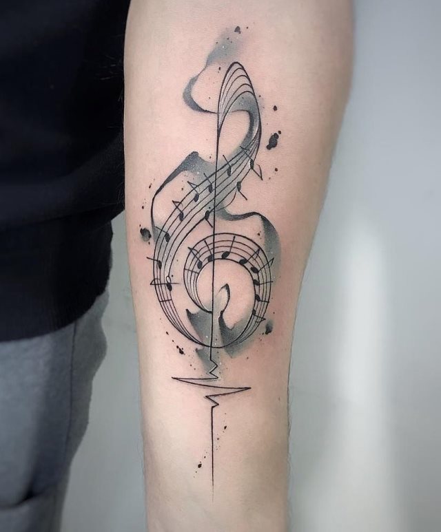 tattoo feminin musicale 13