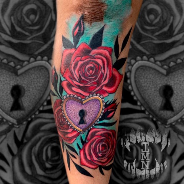 tattoo feminin pour tibia 44