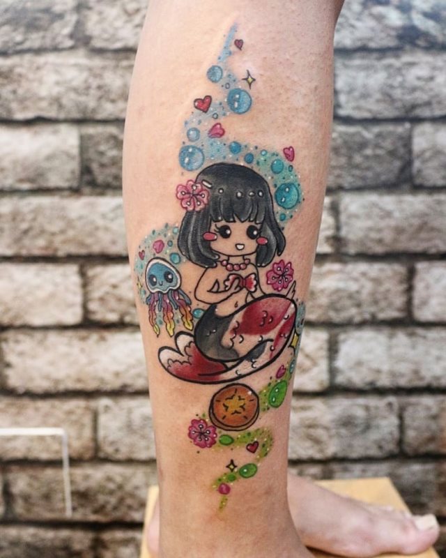 tattoo feminin sirene 45