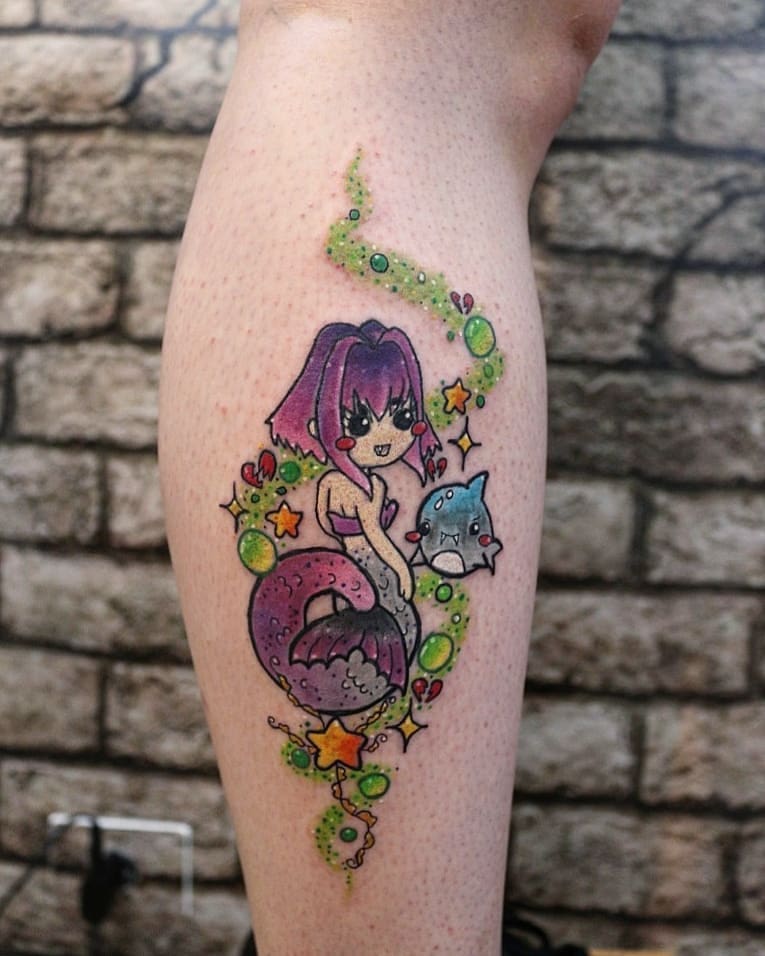 tattoo feminin sirene 80