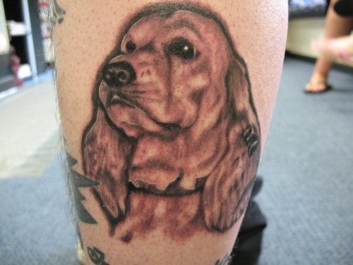 tatouage chien 55