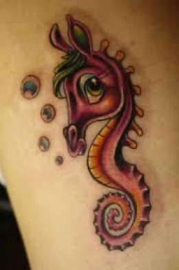 206 tatouage hippocampes