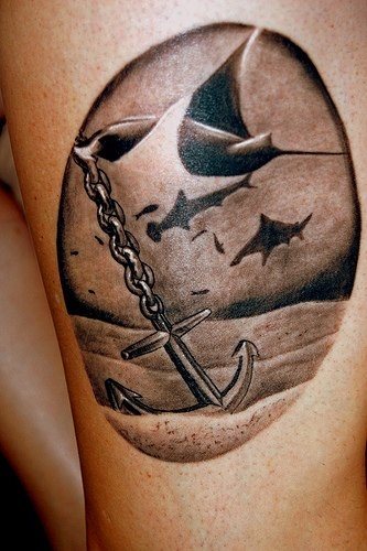 tatouage ancre marine 528