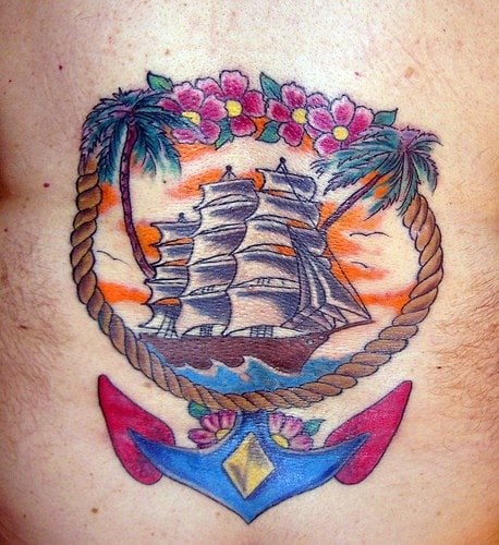 tatouage ancre marine 529