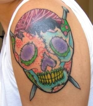 tatouage crâne 563