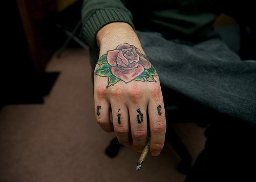 tatouage doigt jointure 554