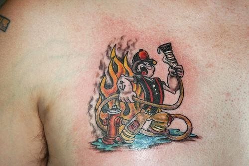 tatouage flamme feu 1084