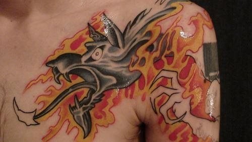 tatouage flamme feu 1104