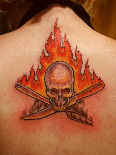 tatouage flamme feu 1001