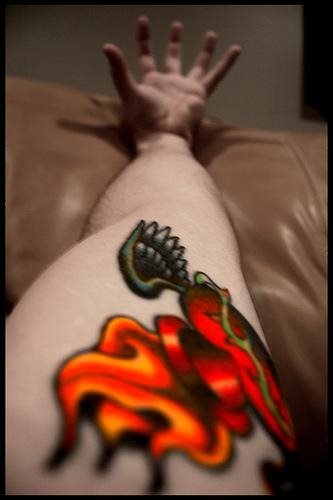 tatouage flamme feu 1027