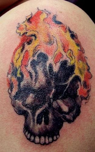tatouage flamme feu 1044