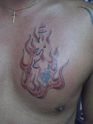 tatouage flamme feu 1071