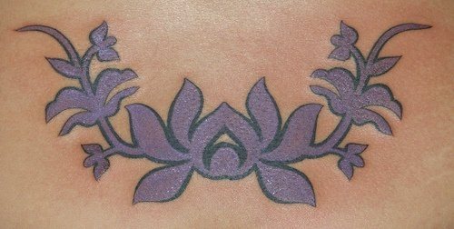 tatouage fleur lotus 1085