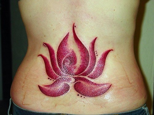 tatouage fleur lotus 1032