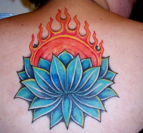 tatouage fleur lotus 1041
