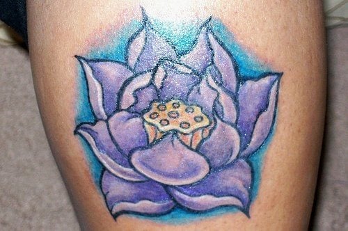 tatouage fleur lotus 1044