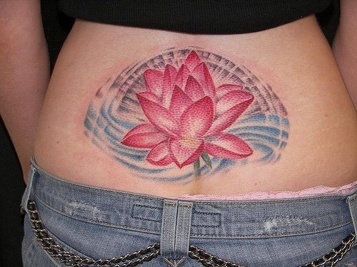 tatouage fleur lotus 1057
