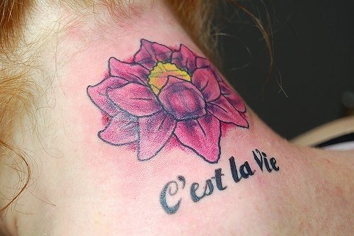 tatouage fleur lotus 1073