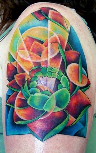tatouage fleur lotus 1077