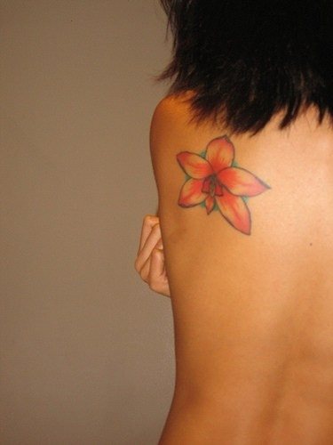 tatouage orchidee fleur 1003