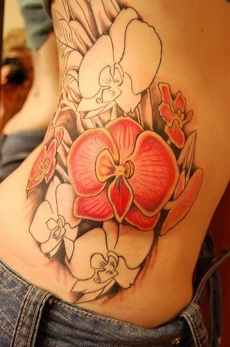 tatouage orchidee fleur 1013