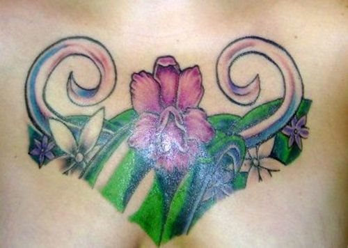 tatouage orchidee fleur 1016