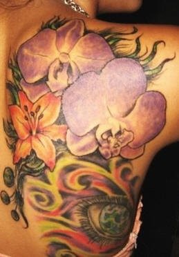 tatouage orchidee fleur 1023
