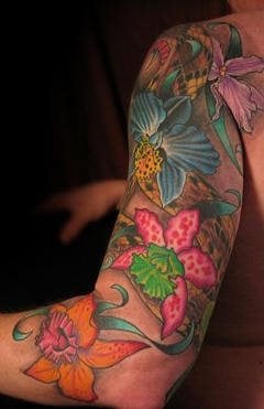 tatouage orchidee fleur 1035