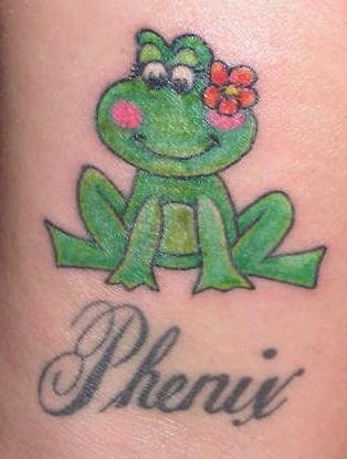 tatouage grenouille 1008