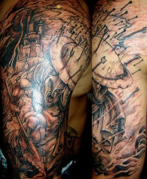 tatouage guerrier 1053