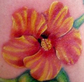 tatouage fleur hibiscus 1015