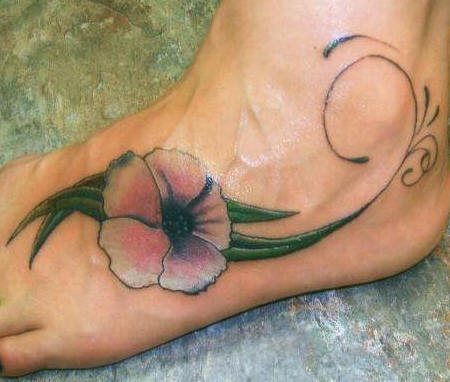 tatouage fleur hibiscus 1031