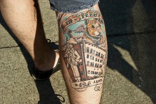 tatouage mollet jambe 1031
