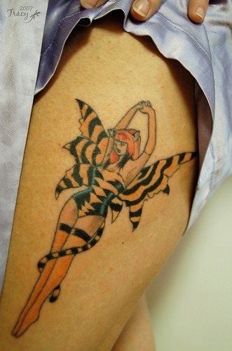 tatouage mollet jambe 1035