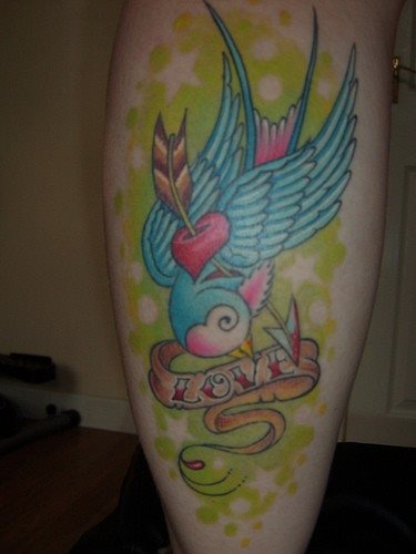 tatouage mollet jambe 1052
