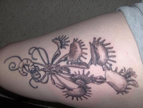 tatouage mollet jambe 1058