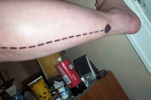 tatouage mollet jambe 1059