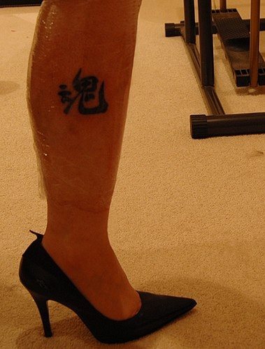 tatouage jambe 1004