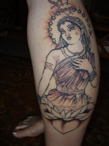 tatouage jambe 1019