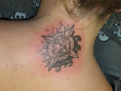 tatouage lune soleil 1069