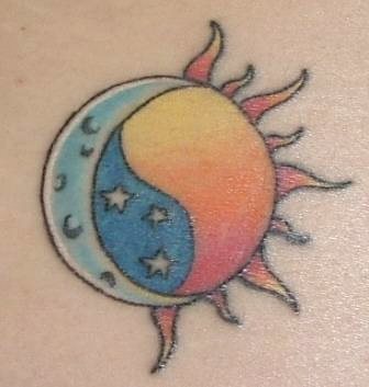 tatouage lune soleil 1073
